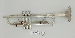Vintage Eastlake Ohio King Silver Flair Professional Trumpet with Original Case