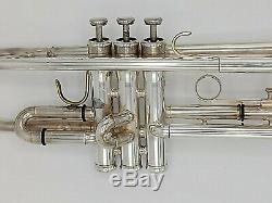 Vintage Eastlake Ohio King Silver Flair Professional Trumpet with Original Case