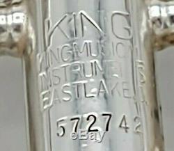 Vintage Eastlake Ohio King Silver Flair Professional Trumpet with Original Case