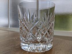 Vintage Edinburgh Crystal Continental Whiskey Set &Silver Plated Tray, New NOS