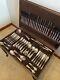 Vintage English Silver Plated/EPNS Cased Kings Pattern Cutlery Set 130 Piece