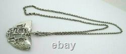 Vintage Etsuko Minowa Silver Plated Pendant And Chain Sweden