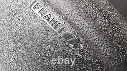 Vintage FRANCE 7Glass Plate in Silver Plated Round EPNS Large Tray 40cm Diameter