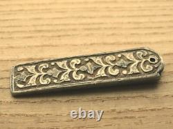 Vintage Fine Silver Belt Plate Strap End 18-19 AD Russian Empire