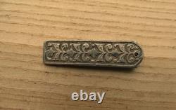 Vintage Fine Silver Belt Plate Strap End 18-19 AD Russian Empire