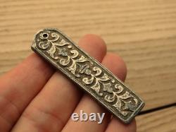 Vintage Fine Silver Belt Plate Strap End 18-19 AD Russian Empire