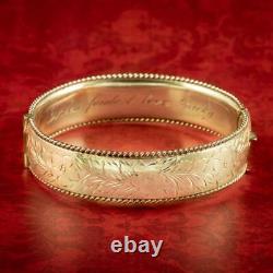 Vintage Forget Me Not Cuff Bangle Silver 9ct Rolled Gold