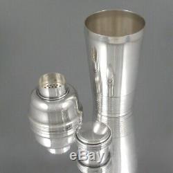 Vintage French Silver Plated Cocktail Shaker, Signed