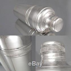 Vintage French Silver Plated Cocktail Shaker Signed Gelb