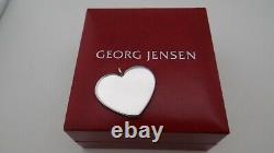 Vintage Georg Jensen Platinum Plated Heart Pendant Denmark