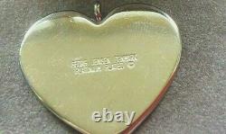 Vintage Georg Jensen Platinum Plated Heart Pendant Denmark