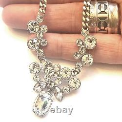 Vintage Givenchy Crystal Silver Necklace