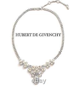 Vintage Givenchy Crystal Silver Necklace