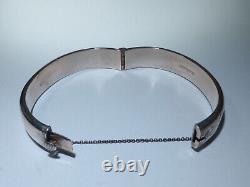 Vintage Gold Plate Solid Silver Cuff Bracelet Bangle UK Hallmark 1963 by RPH Box