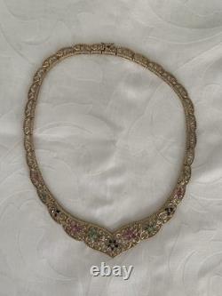 Vintage Gold Plated Silver Collar Necklace Jewellery