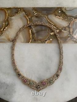 Vintage Gold Plated Silver Collar Necklace Jewellery