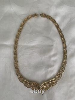 Vintage Gold Plated Silver Collar Necklace Jewellery