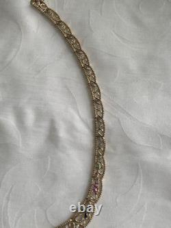 Vintage Gold Plated Silver Collar Necklace Jewellery