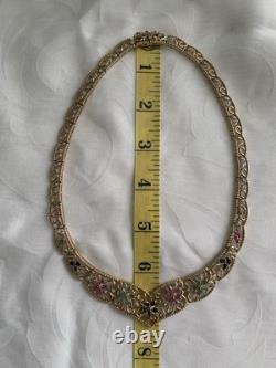 Vintage Gold Plated Silver Collar Necklace Jewellery