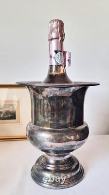 Vintage Gorham USA Newport Line Silver Plate Wine Cooler Ice Bucket Patina Rare