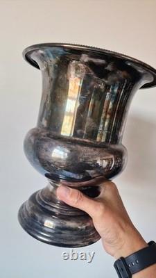 Vintage Gorham USA Newport Line Silver Plate Wine Cooler Ice Bucket Patina Rare