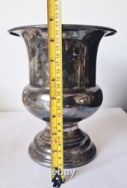 Vintage Gorham USA Newport Line Silver Plate Wine Cooler Ice Bucket Patina Rare