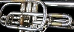 Vintage HN White King Cornet with Original Case 1905-1910, Silver Plated