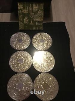 Vintage Harrods Barker Ellis Silver Plated Table Mats In Original Box