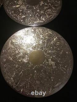 Vintage Harrods Barker Ellis Silver Plated Table Mats In Original Box