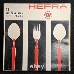 Vintage Hefra MET-60 Polish 24 Silverplate Flatware Set Original Box Provenance