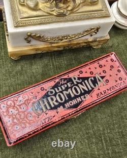 Vintage Hohner Superior Chromonica Harmonica Made in Germany Original Case