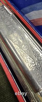 Vintage Hohner Superior Chromonica Harmonica Made in Germany Original Case