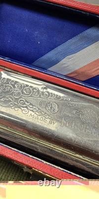 Vintage Hohner Superior Chromonica Harmonica Made in Germany Original Case