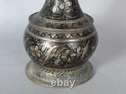 Vintage Hookah Silver Plated Bronze Kashmir India Good Condition. C028