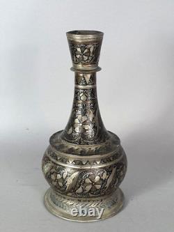 Vintage Hookah Silver Plated Bronze Kashmir India Good Condition. C028