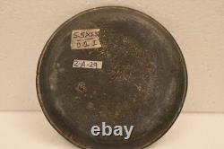 Vintage Indian Bidriware Silver Inlay Plate Bidar Floral Art Tray 5.5 Inch DecR