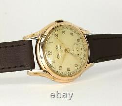 Vintage Invicta Triple Date Calendar Original Dial Gold Plated Fancy lugs