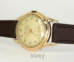 Vintage Invicta Triple Date Calendar Original Dial Gold Plated Fancy lugs