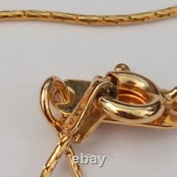 Vintage Israel Gold Plated Necklace Sterling Ethnic Yemenite Eilat Filigree Boho