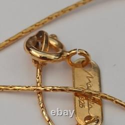 Vintage Israel Gold Plated Necklace Sterling Ethnic Yemenite Eilat Filigree Boho