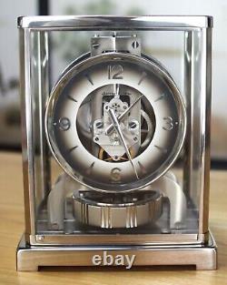 Vintage Jaeger LeCoultre Atmos Clock Shaded Black Dial Nickel Plate