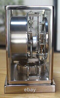 Vintage Jaeger LeCoultre Atmos Clock Shaded Black Dial Nickel Plate