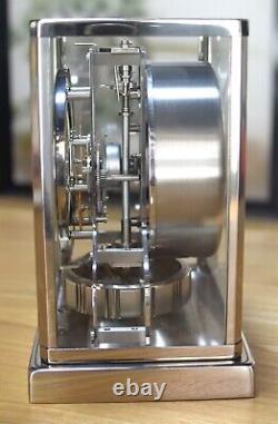 Vintage Jaeger LeCoultre Atmos Clock Shaded Black Dial Nickel Plate