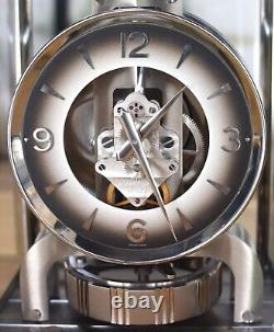 Vintage Jaeger LeCoultre Atmos Clock Shaded Black Dial Nickel Plate