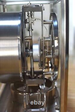 Vintage Jaeger LeCoultre Atmos Clock Shaded Black Dial Nickel Plate