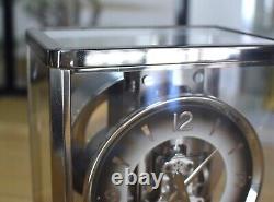 Vintage Jaeger LeCoultre Atmos Clock Shaded Black Dial Nickel Plate