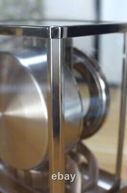Vintage Jaeger LeCoultre Atmos Clock Shaded Black Dial Nickel Plate