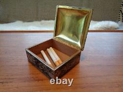 Vintage Japanese Silver Plated Smoking Set Dragon