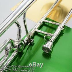 Vintage King 4B Sonorous Symphony F Attachment Trombone Original Silver Plate