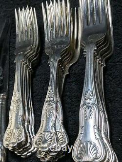 Vintage Kings Pattern Silver Plated Cutlery -8 Setting